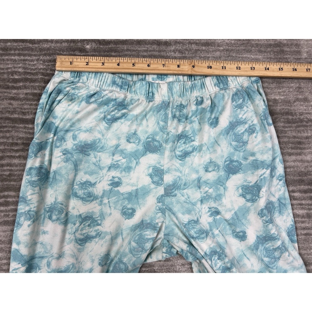 Catherine Malandrino Pajama Pants Large Blue Pull On Elastic Waist - Picture 4 of 10